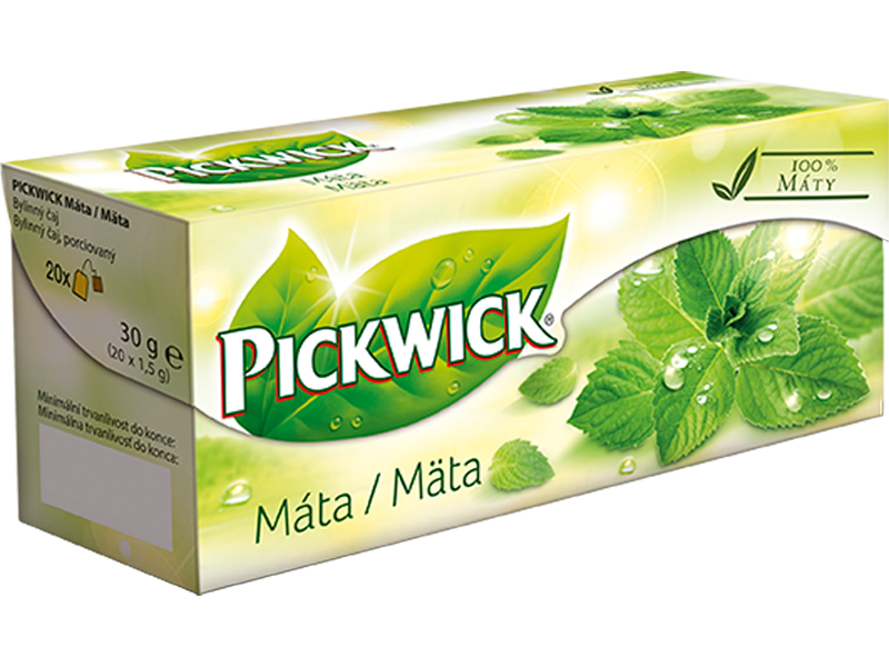 Pickwick Mátový čaj - bylinný čaj, 20 x 1,5g x 4 - left