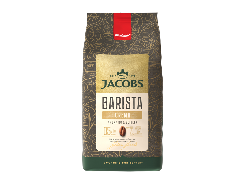 Jacobs Barista Espresso – zrnková káva, 4 x 1000 g x 1 - front