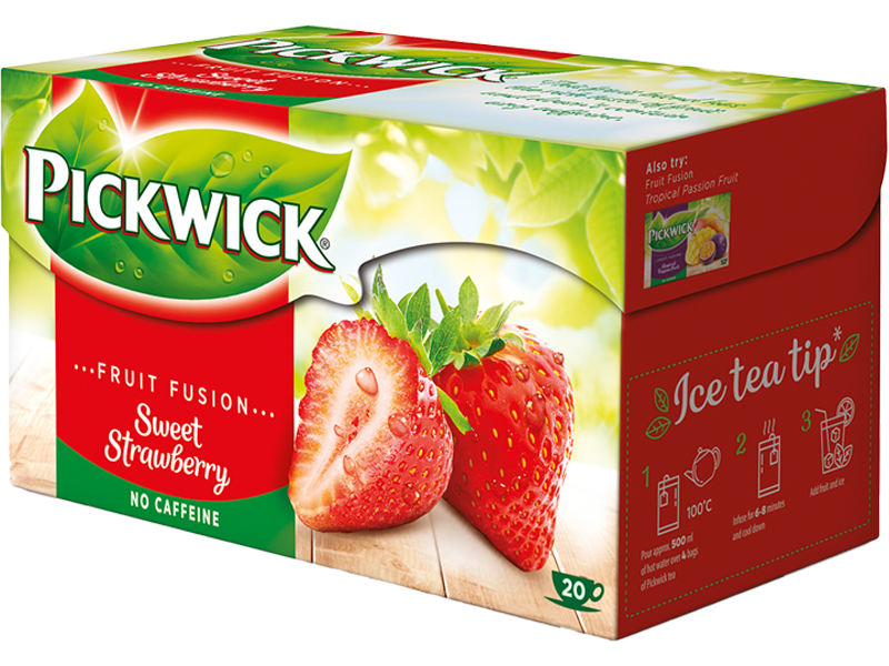 Pickwick Fruit Fusion Jahoda - ovocný čaj, 20 x 2g x 12 - right